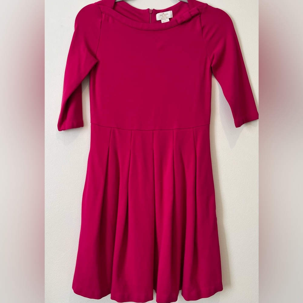 Girls Kate Spade Dress Size 12 Deep Pink Casual Dress Side Pockets